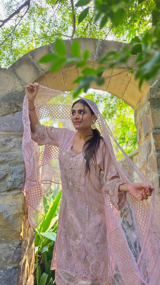 Pink Poetry Suit Set