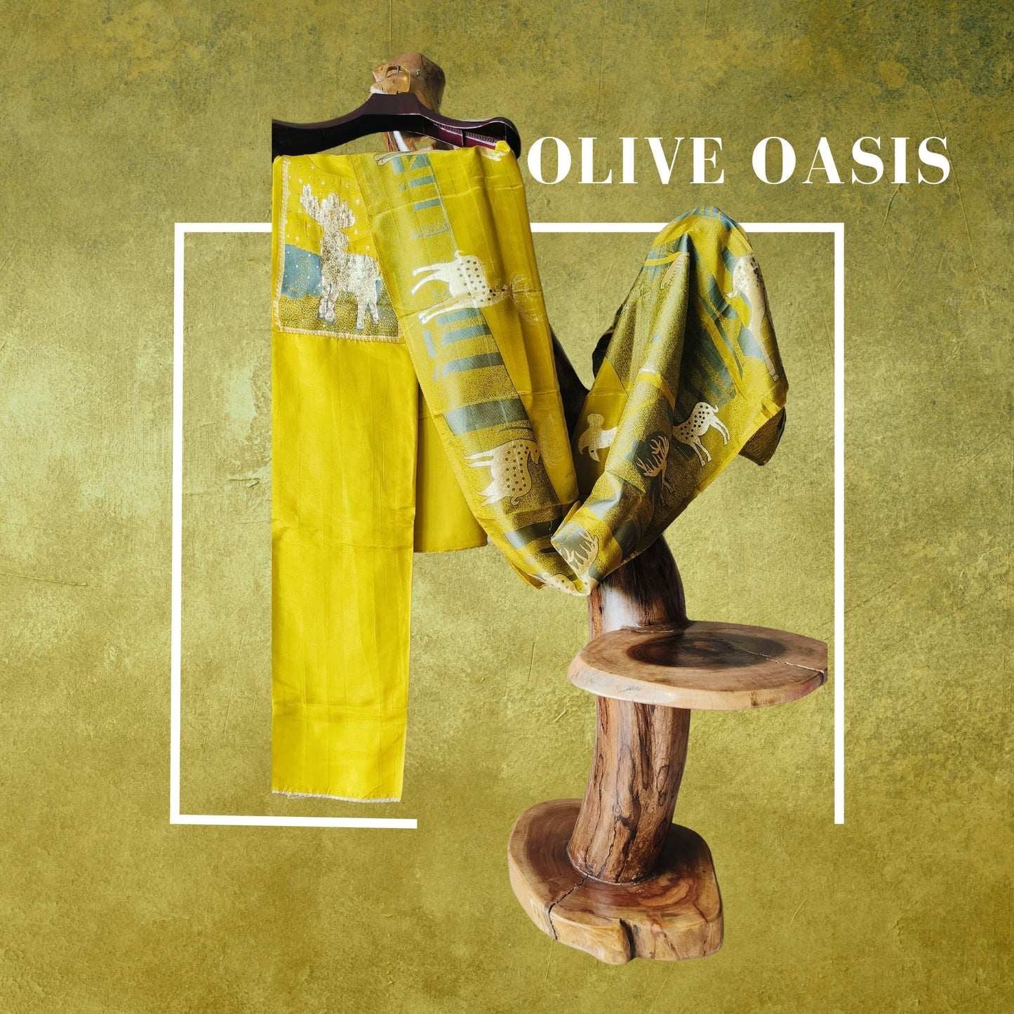 Olive Oasis (Unstitched Suit Set)